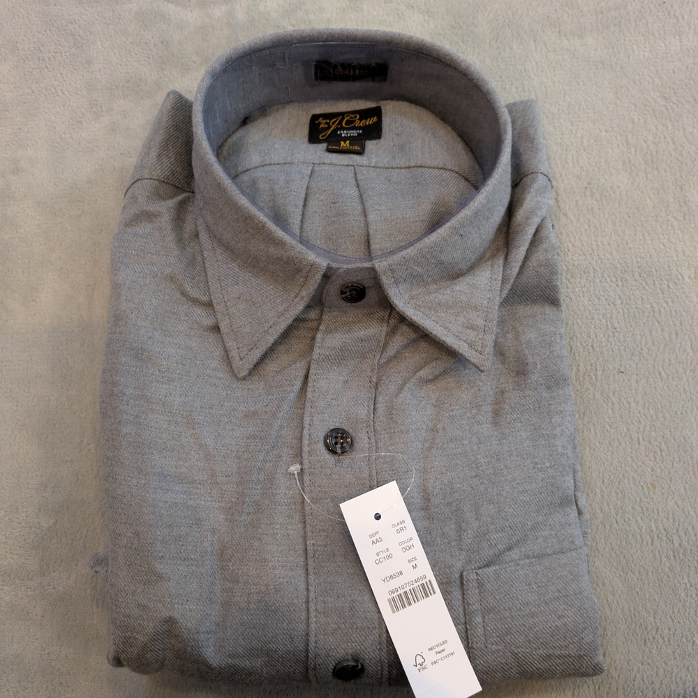 J. Crew Men's Shirt Cotton-cashmere blend shirt - Picture 6 of 8
